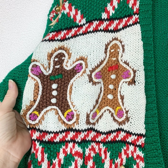 Vintage Marisa Christina 1993 Christmas Novelty Cardigan Sweater - Picture 4 of 12